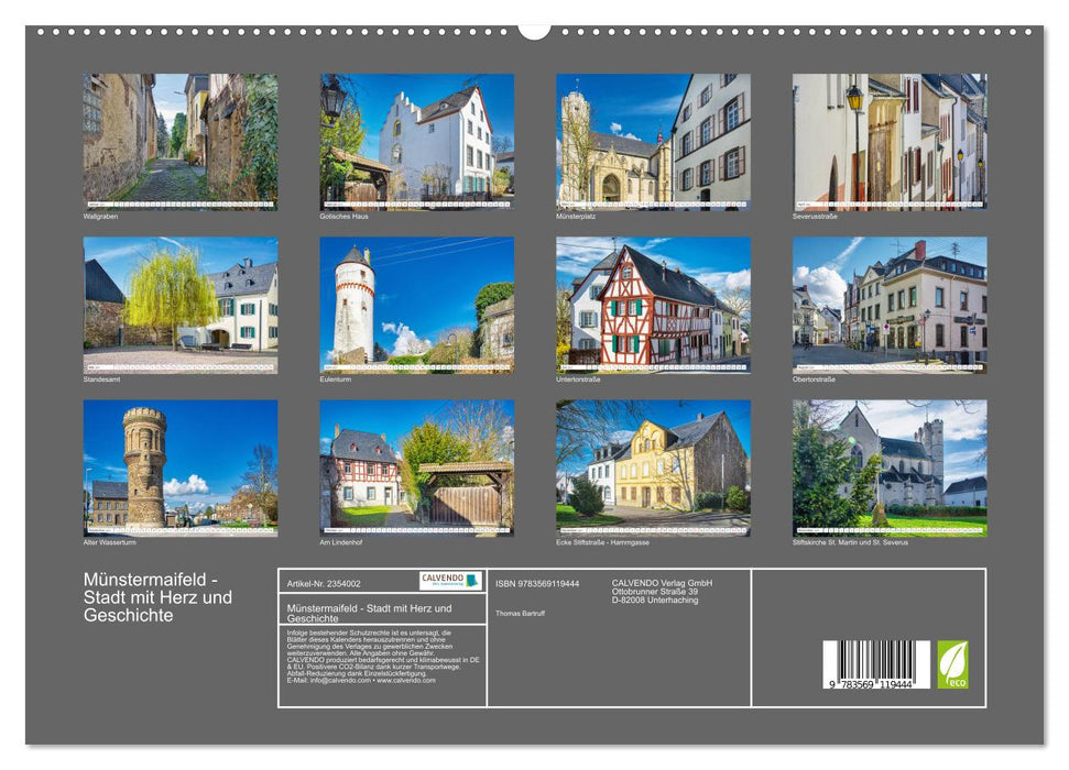 Münstermaifeld - Stadt mit Herz und Geschichte (CALVENDO Premium Wandkalender 2027)