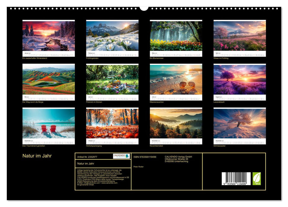 Natur im Jahr (CALVENDO Premium Wandkalender 2027)
