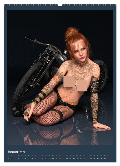 Hot Girls and Bikes (CALVENDO Premium Wandkalender 2027)