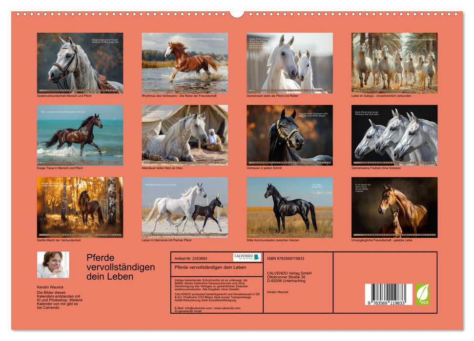 Pferde vervollständigen dein Leben (CALVENDO Premium Wandkalender 2027)