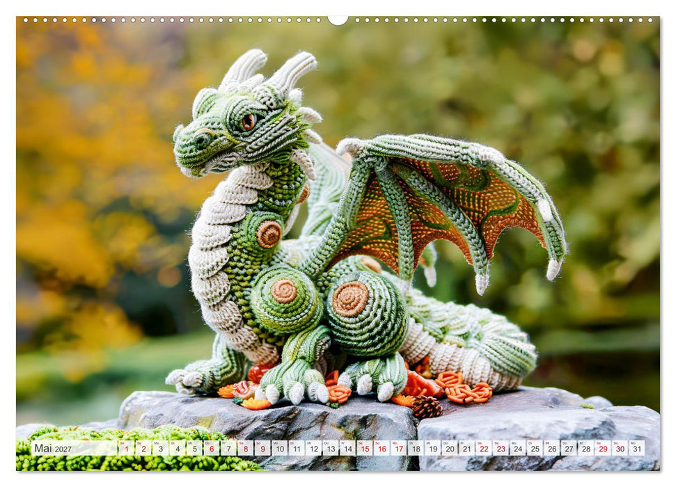 Zauberhafte Wikinger - Nordische Mythologie aus Häkel- und Strickwolle (CALVENDO Wandkalender 2027)