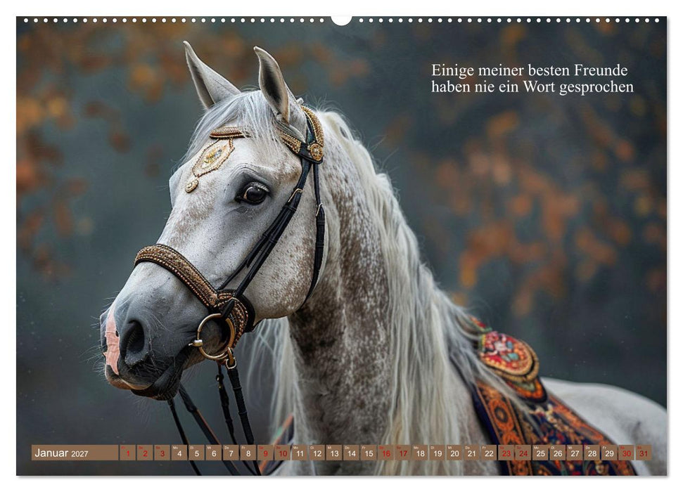 Pferde vervollständigen dein Leben (CALVENDO Wandkalender 2027)