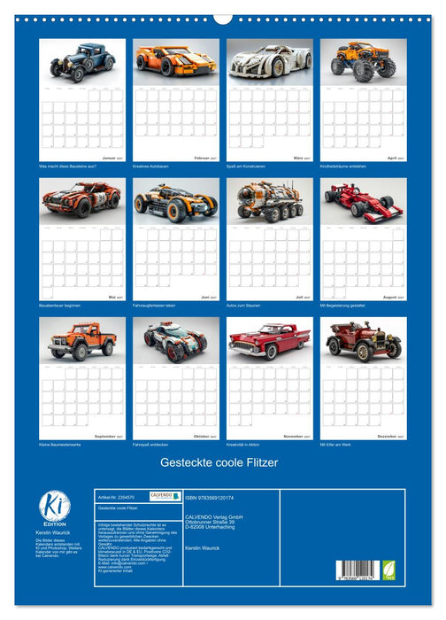 Gesteckte coole Flitzer (CALVENDO Wandkalender 2027)