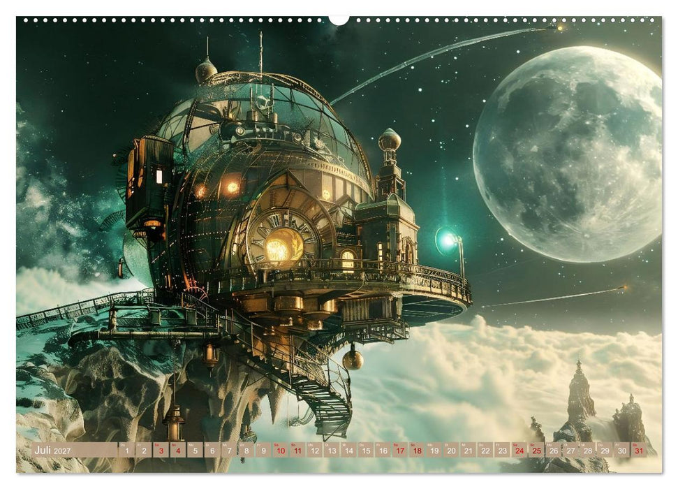 Steampunk im Weltall (CALVENDO Premium Wandkalender 2027)
