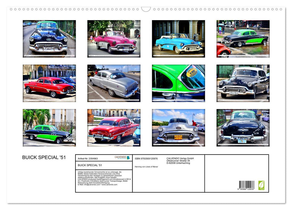 BUICK SPECIAL '51 (CALVENDO Wandkalender 2027)