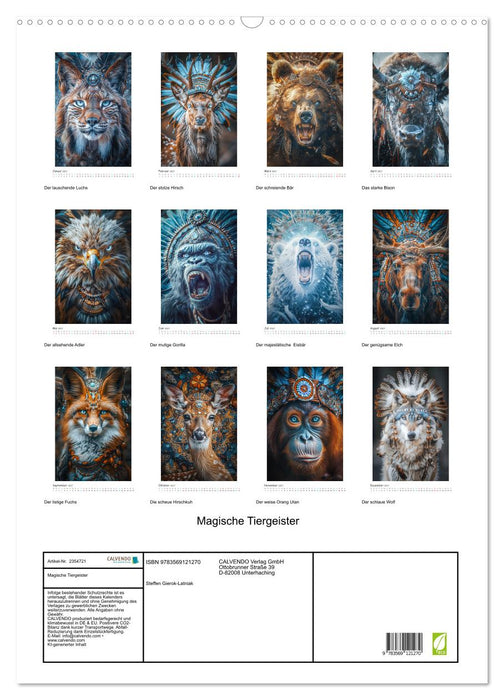 Magische Tiergeister (CALVENDO Wandkalender 2027)