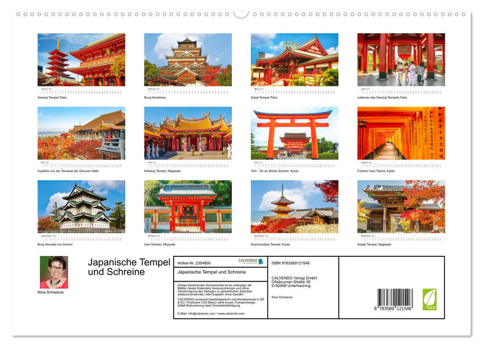 Japanische Tempel und Schreine (CALVENDO Premium Wandkalender 2027)