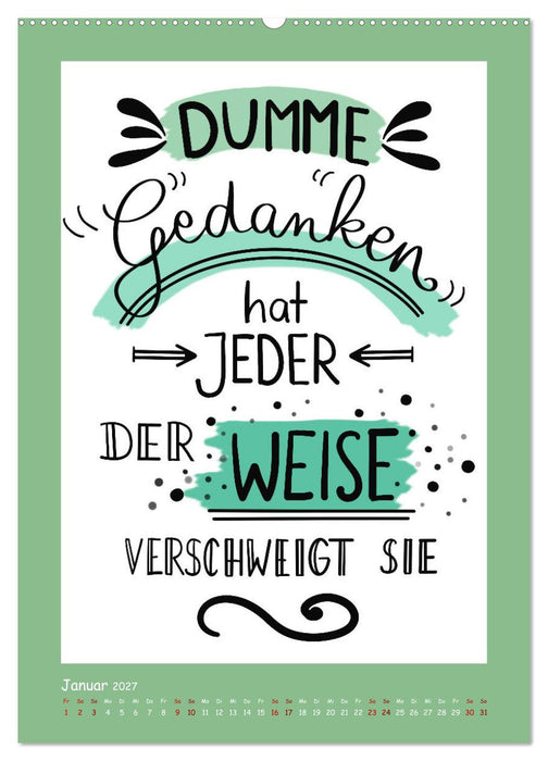 Nachgedacht-Sprüche und Zitate (CALVENDO Wandkalender 2027)