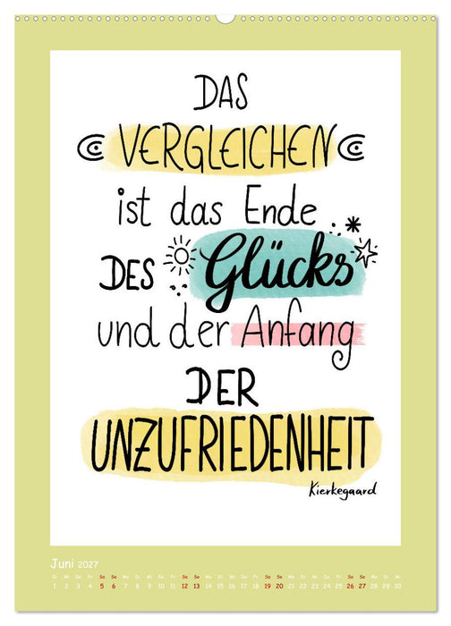 Nachgedacht-Sprüche und Zitate (CALVENDO Wandkalender 2027)