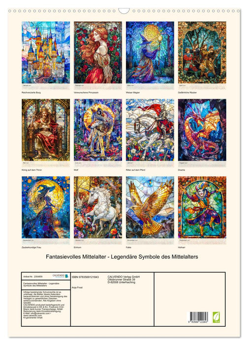 Fantasievolles Mittelalter - Legendäre Symbole des Mittelalters (CALVENDO Wandkalender 2027)
