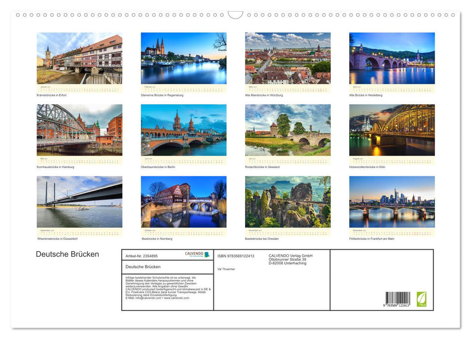 Deutsche Brücken (CALVENDO Wandkalender 2027)