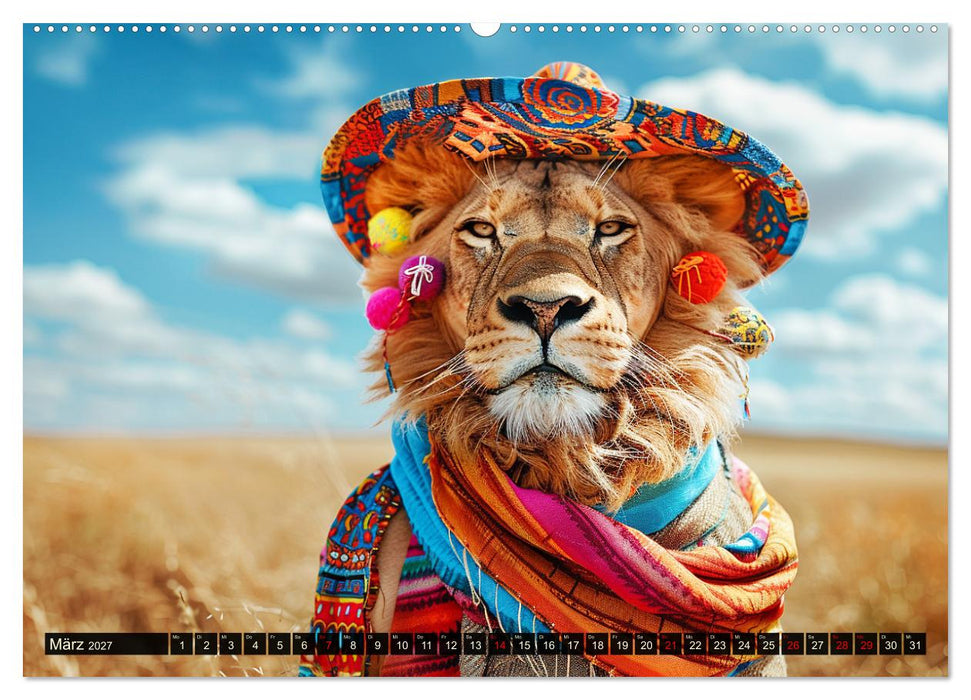 Savannen-Style. Stilvoller Raubkatzen-Chic (CALVENDO Wandkalender 2027)