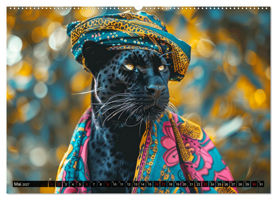 Savannen-Style. Stilvoller Raubkatzen-Chic (CALVENDO Wandkalender 2027)