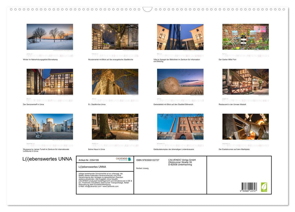 L(i)ebenswertes UNNA (CALVENDO Wandkalender 2027)
