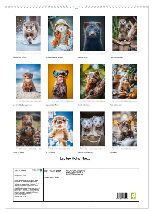 Lustige kleine Nerze (CALVENDO Wandkalender 2027)