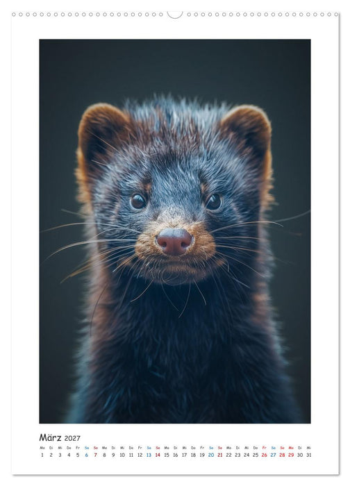 Lustige kleine Nerze (CALVENDO Wandkalender 2027)