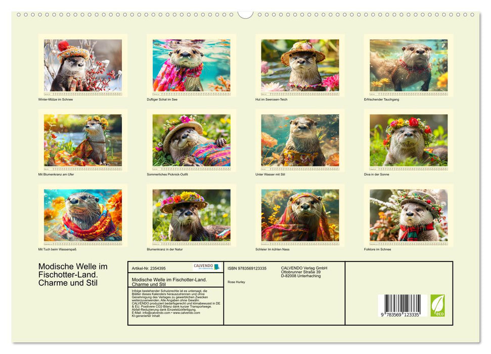 Modische Welle im Fischotter-Land. Charme und Stil (CALVENDO Premium Wandkalender 2027)