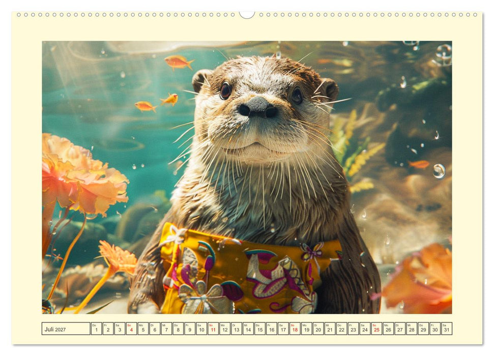 Modische Welle im Fischotter-Land. Charme und Stil (CALVENDO Premium Wandkalender 2027)