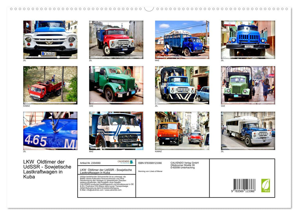 LKW Oldtimer der UdSSR - Sowjetische Lastkraftwagen in Kuba (CALVENDO Premium Wandkalender 2027)