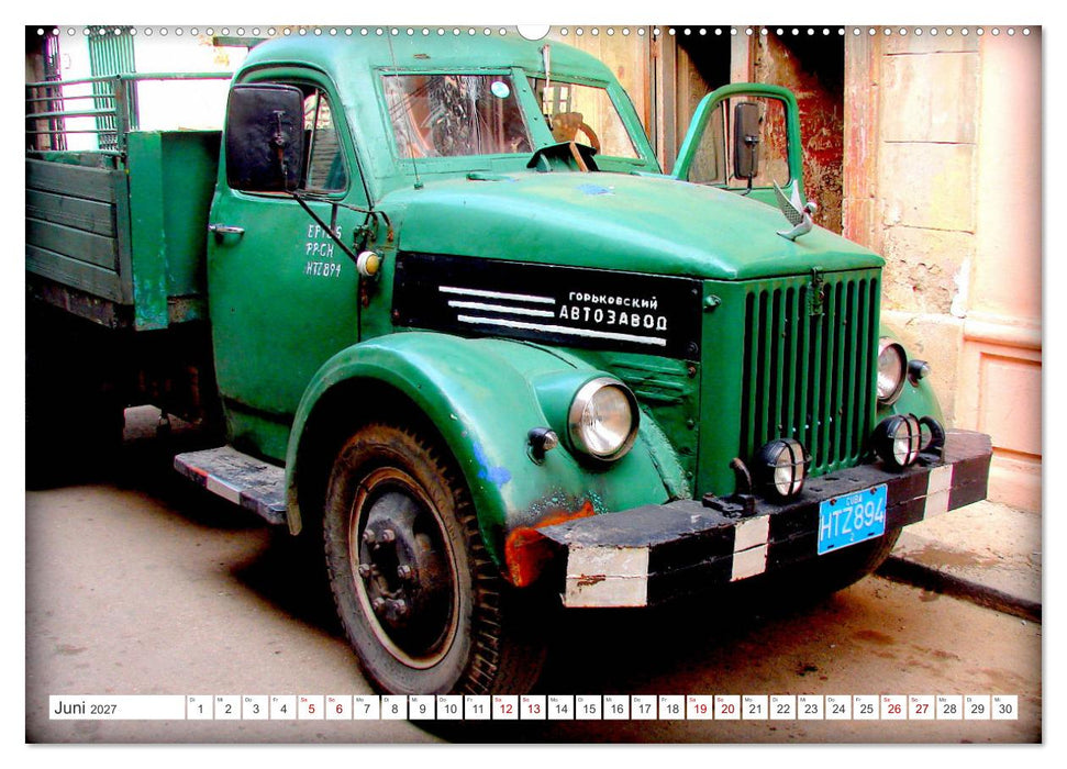 LKW Oldtimer der UdSSR - Sowjetische Lastkraftwagen in Kuba (CALVENDO Premium Wandkalender 2027)