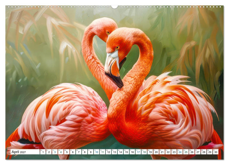 Ein Herz für Flamingos (CALVENDO Premium Wandkalender 2027)