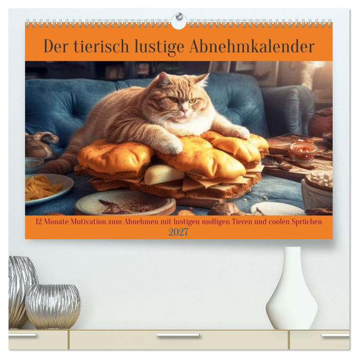 Der tierisch lustige Abnehmkalender (CALVENDO Premium Wandkalender 2027)