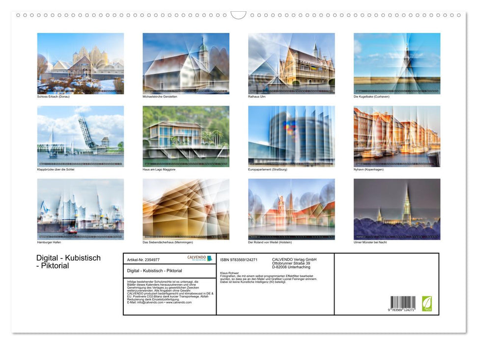 Digital - Kubistisch - Piktorial (CALVENDO Wandkalender 2027)