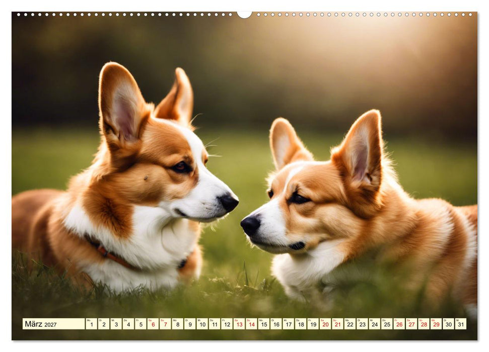 Welsh Corgi Pembroke (CALVENDO Wandkalender 2027)