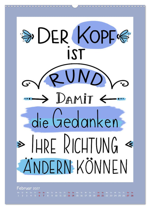 Nachgedacht-Sprüche und Zitate (CALVENDO Premium Wandkalender 2027)