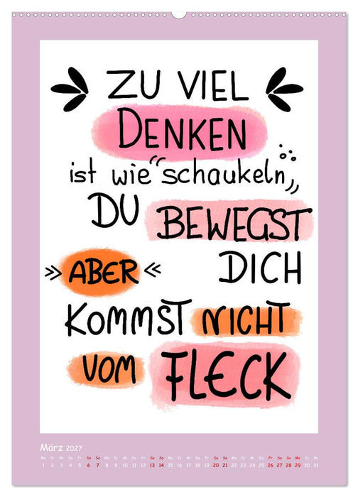 Nachgedacht-Sprüche und Zitate (CALVENDO Premium Wandkalender 2027)