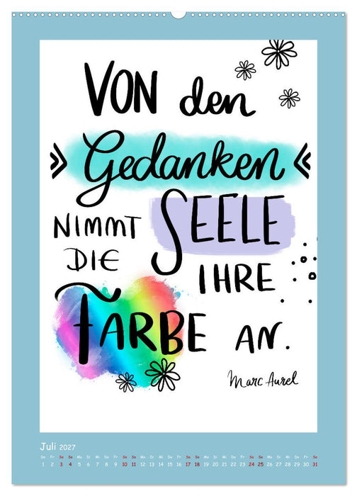 Nachgedacht-Sprüche und Zitate (CALVENDO Premium Wandkalender 2027)