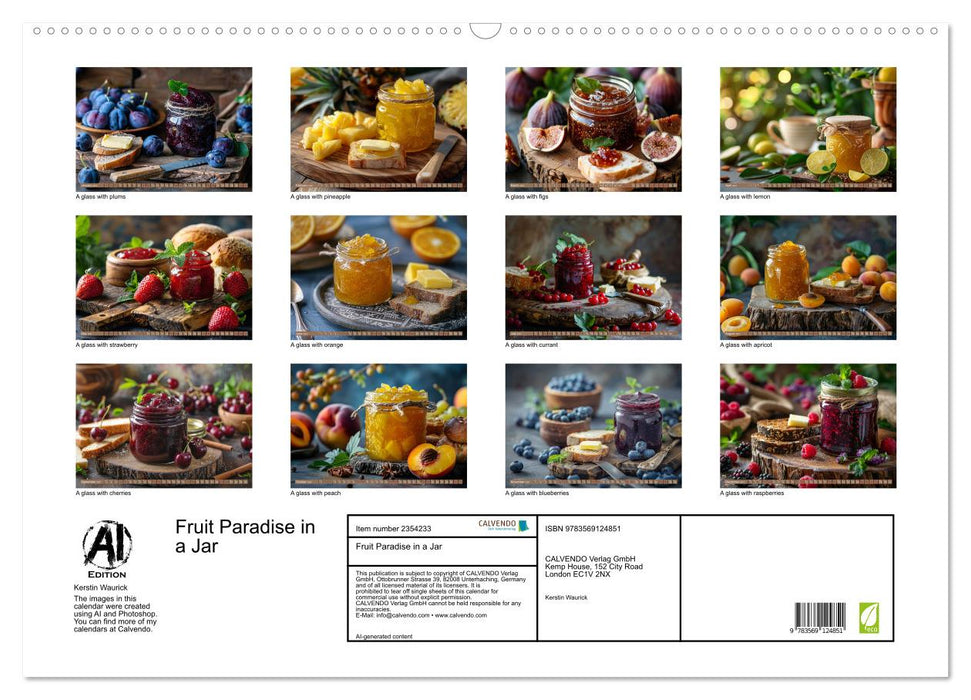 Fruit Paradise in a Jar (CALVENDO Monthly Calendar 2027)