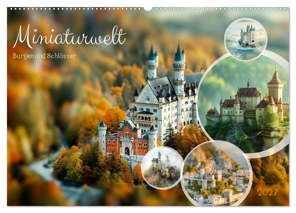 Miniaturwelt Burgen und Schlösser (CALVENDO Wandkalender 2027)