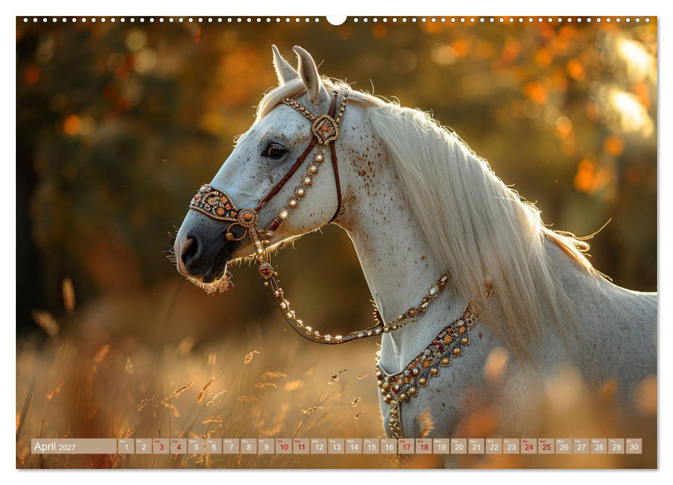 White Horses in Splendor (CALVENDO Monthly Calendar 2027)