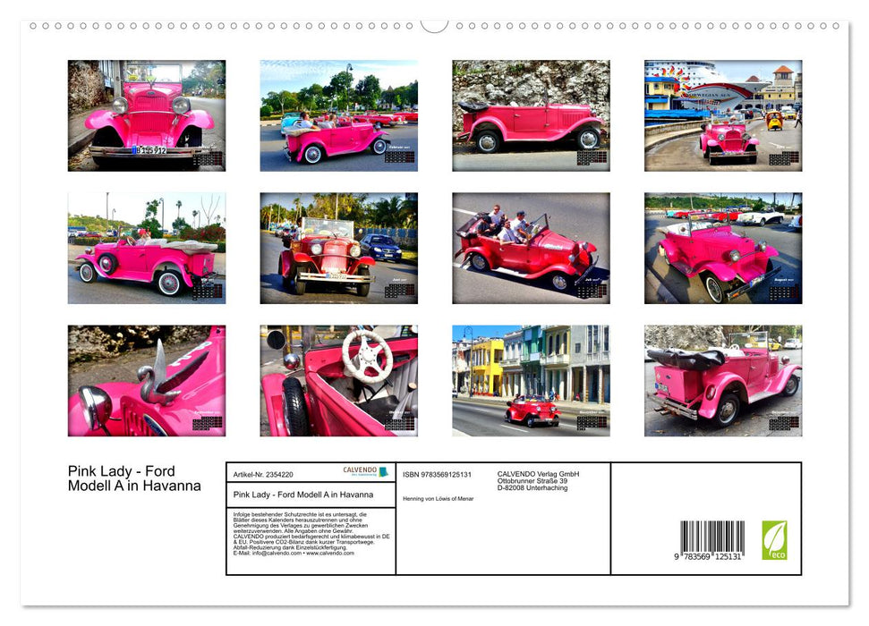 Pink Lady - Ford Modell A in Havanna (CALVENDO Premium Wandkalender 2027)