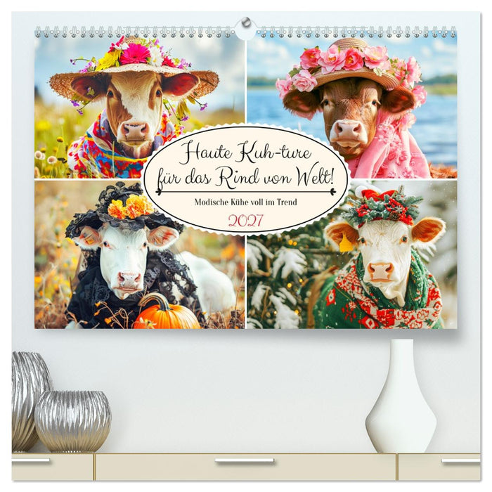 Haute Kuh-ture für das Rind von Welt! Modische Kühe voll im Trend (CALVENDO Premium Wandkalender 2027)