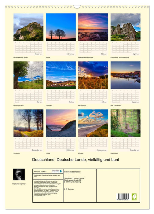 Deutschland. Deutsche Lande, vielfältig und bunt (CALVENDO Wandkalender 2027)