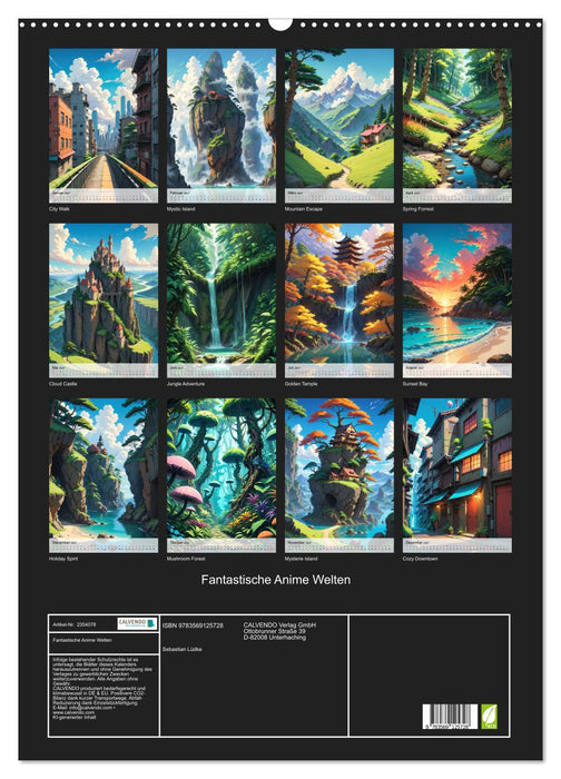 Fantastische Anime Welten (CALVENDO Wandkalender 2027)