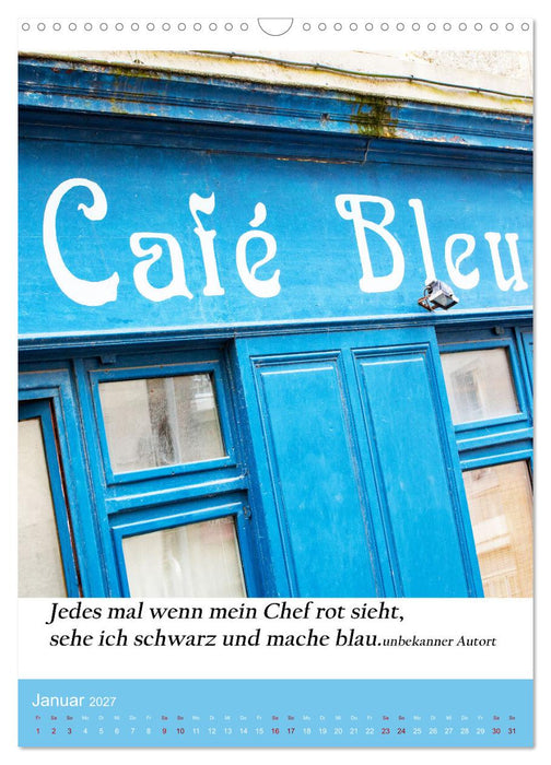 Die Farben blau (CALVENDO Wandkalender 2027)