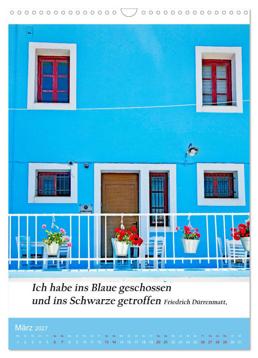 Die Farben blau (CALVENDO Wandkalender 2027)