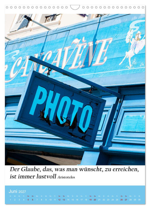 Die Farben blau (CALVENDO Wandkalender 2027)