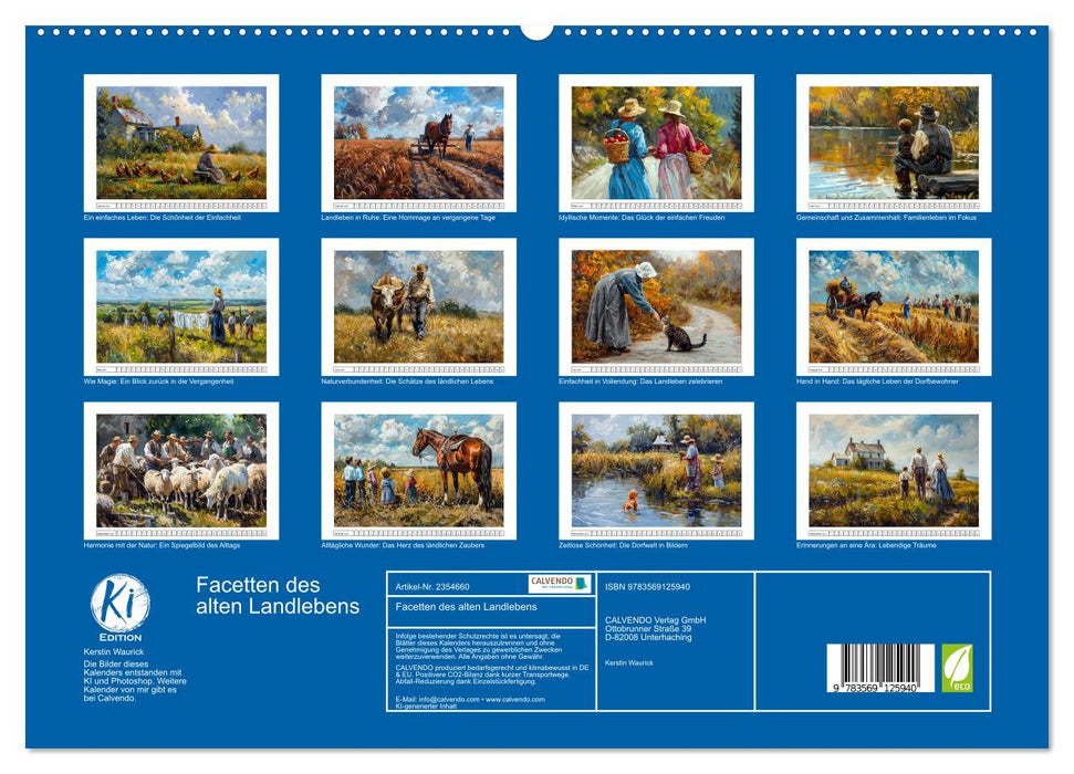 Facetten des alten Landlebens (CALVENDO Premium Wandkalender 2027)