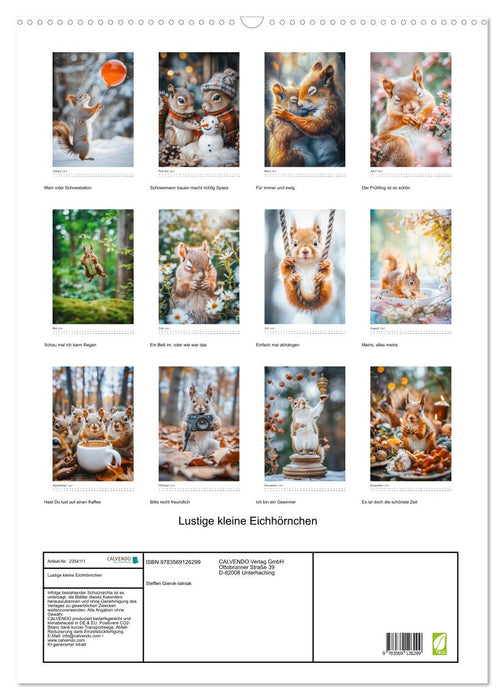 Lustige kleine Eichhörnchen (CALVENDO Wandkalender 2027)