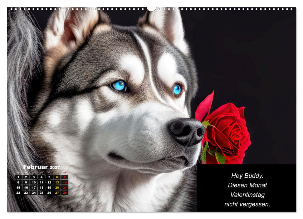 Der tierisch lustige Husky Kalender (CALVENDO Premium Wandkalender 2027)