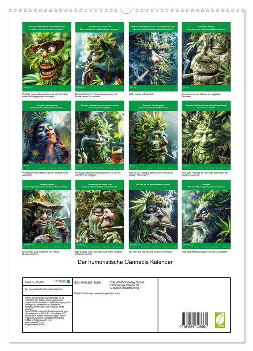 Der humoristische Cannabis Kalender (CALVENDO Premium Wandkalender 2027)
