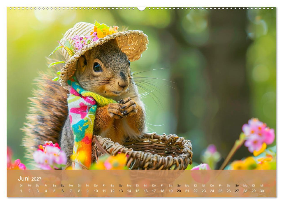 Waldtiere mit Stil. Tierische Trendsetter in der Natur (CALVENDO Wandkalender 2027)