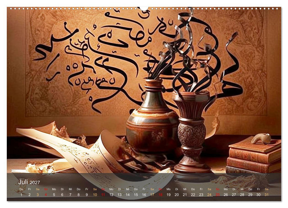 Arabische Kalligraphie in Kunstform (CALVENDO Premium Wandkalender 2027)