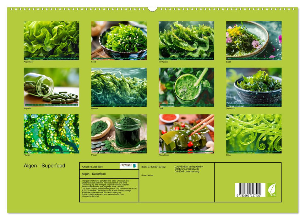 Algen - Superfood (CALVENDO Premium Wandkalender 2027)