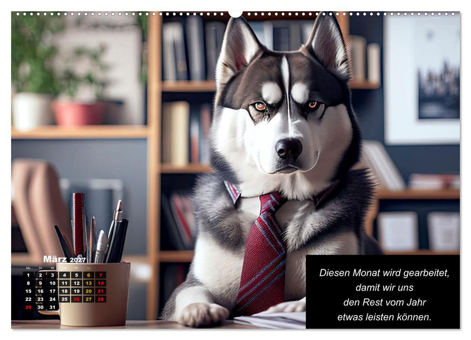 Der tierisch lustige Husky Kalender (CALVENDO Wandkalender 2027)