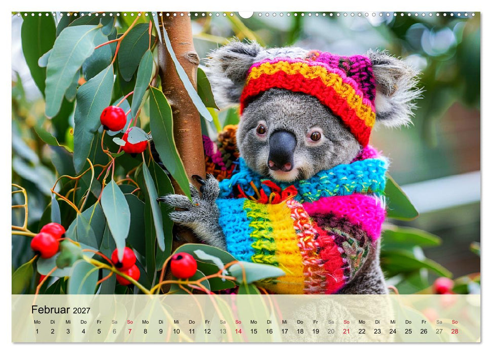 Koalas im Modefieber. Flauschig und Chic beim Fotoshooting (CALVENDO Wandkalender 2027)